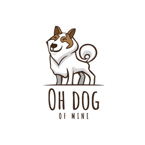 Husky logo with the title 'Oh dog of mine'
