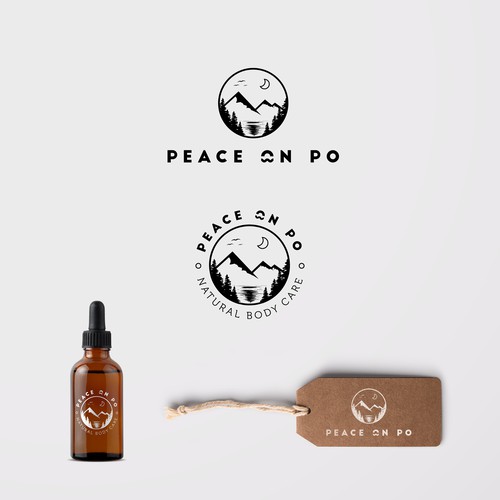 Peaceful logo with the title 'Peace on Po - logo concept'