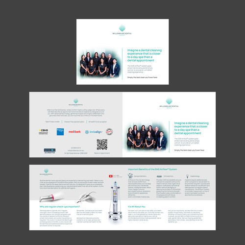 Professional design with the title 'Informative brochure for dental practice '