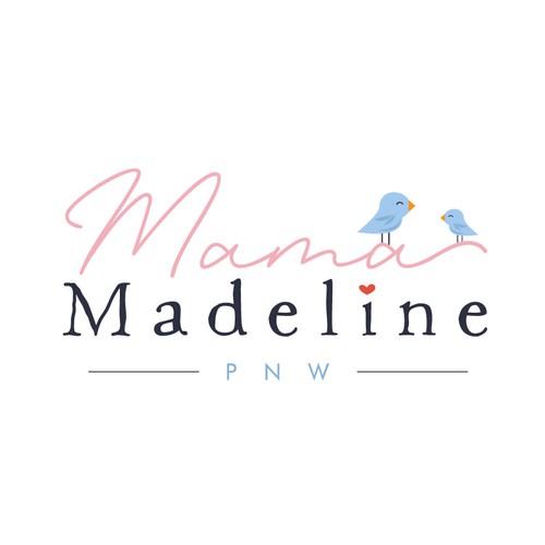Baby and heart logo with the title 'Mama Madeline PNW'