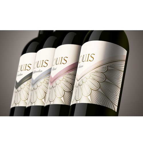 Art Deco label with the title 'Labeldesign – Sekt '