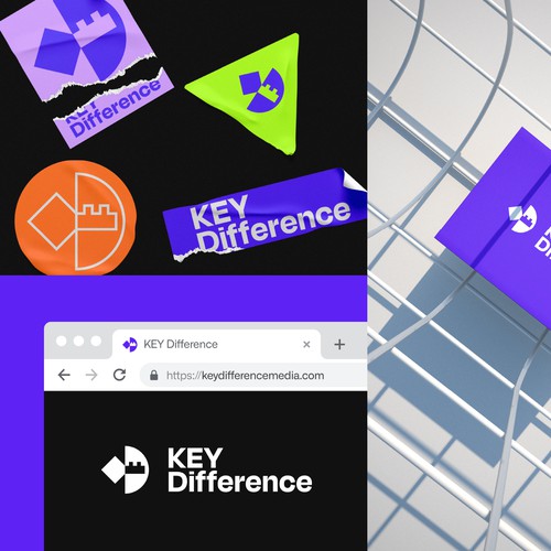 Lock logo with the title 'Key Difference Logo'