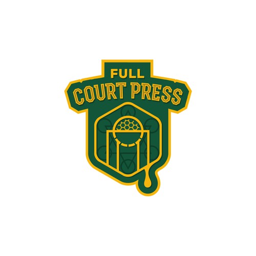 Basketball logo with the title 'Emblem logo for Full Court Press'