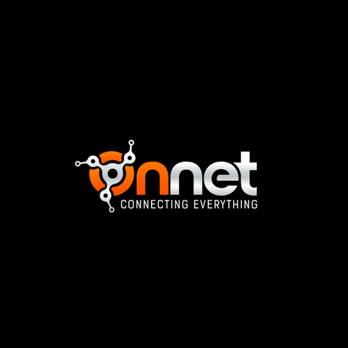 Robot brand with the title 'Elegant and powerful logo for ONnet'