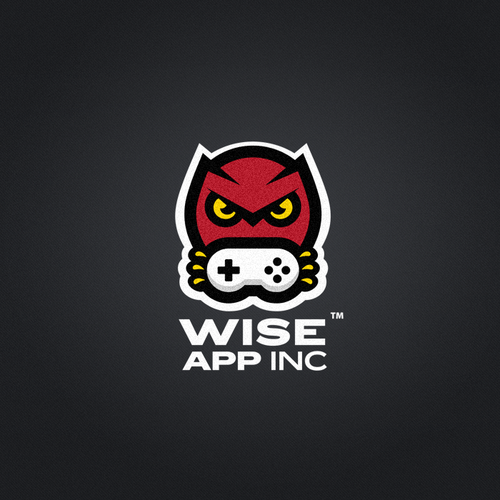 Owl logo with the title 'WiseApp Inc. logo concept'