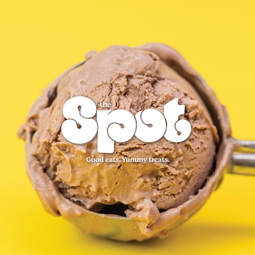 Scoop design with the title 'fun rolled wordmark for bistro'
