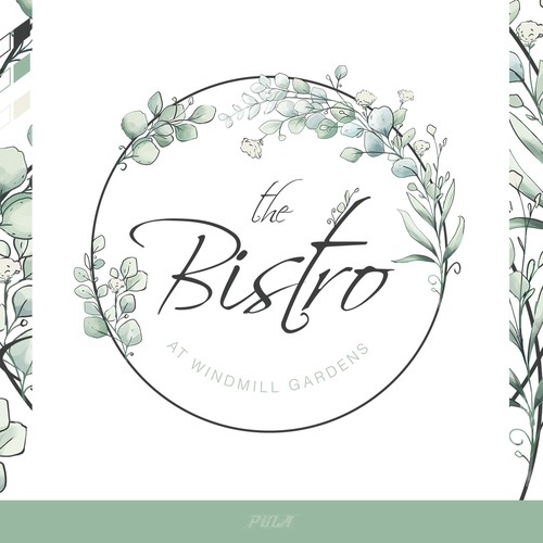 Digital art logo with the title 'Watercolor-painting for a contemporary restaurant "The Bistro"'