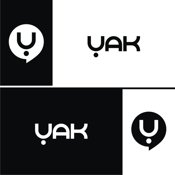 Podcast logo with the title 'YAK podcast'