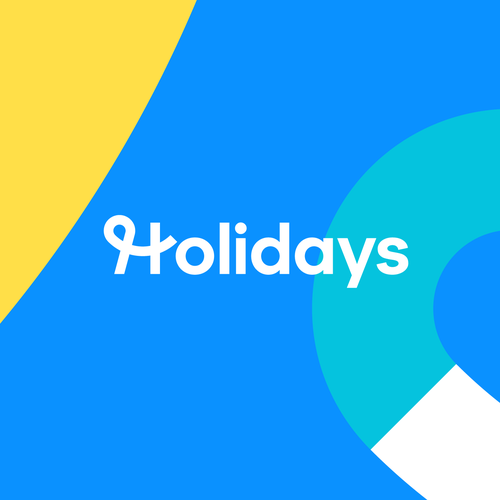 Blue design with the title 'Holidays Identity: A World of Discovery'