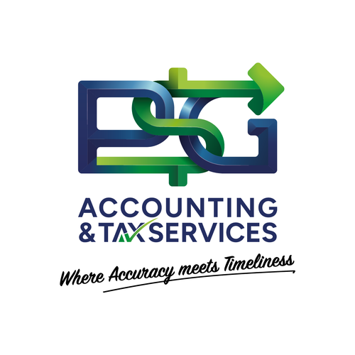 Tax logo with the title 'Logo for accounting and tax service company (HOA and POA).'