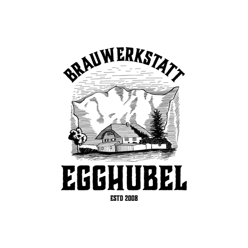 Detailed logo with the title 'Craft brewery logo'