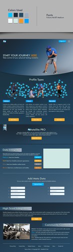 Futuristic website with the title 'Web Page Design '