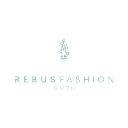 Minimal design with the title 'Logo Design for Rebus Fashion'