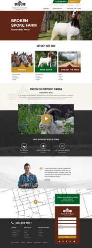Agriculture website with the title 'Broken Spoke Farm'