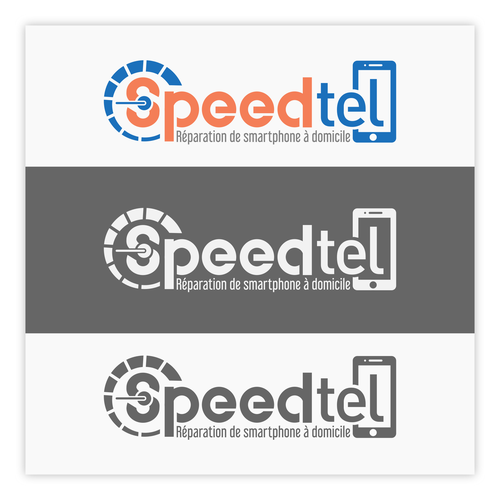 Handphone logo with the title 'Speedtel'