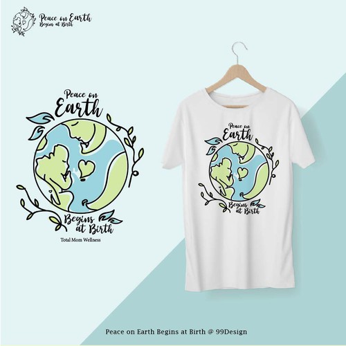 Medical t-shirt with the title 'peace on earth begins at birth'