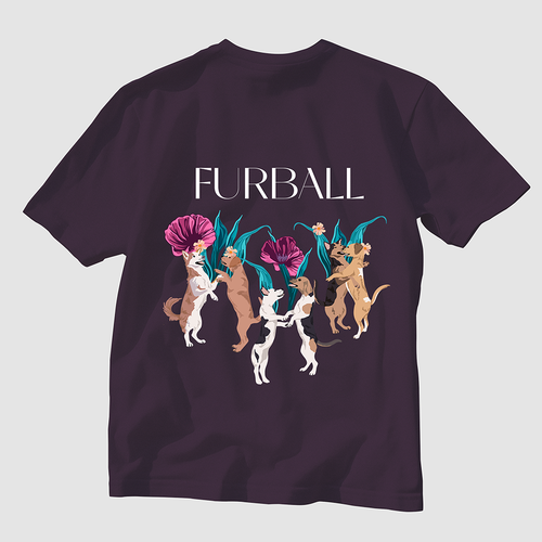 Pet t-shirt with the title 'Furball Gala tshirt design'