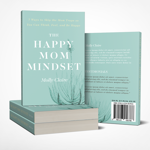 Parenting book cover with the title 'Book Cover design for happy mothers'