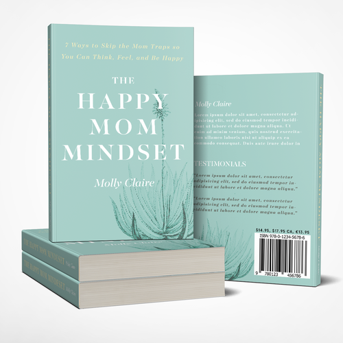 Mom design with the title 'Book Cover design for happy mothers'