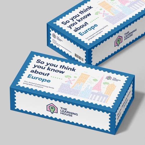 Game packaging with the title 'The Learning House'