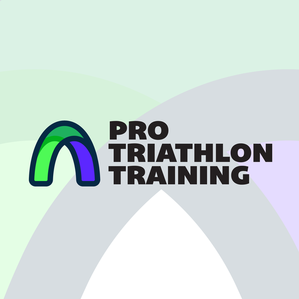 Triathlon design with the title 'Unused modern Logo approach for Triathlon'