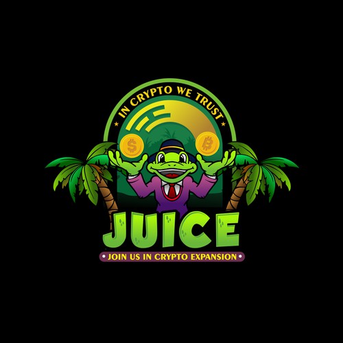Frog design with the title 'Logo Concept For Juice Crypto Expansion'