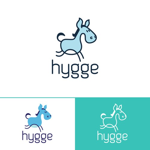 Line art logo with the title 'hygge'