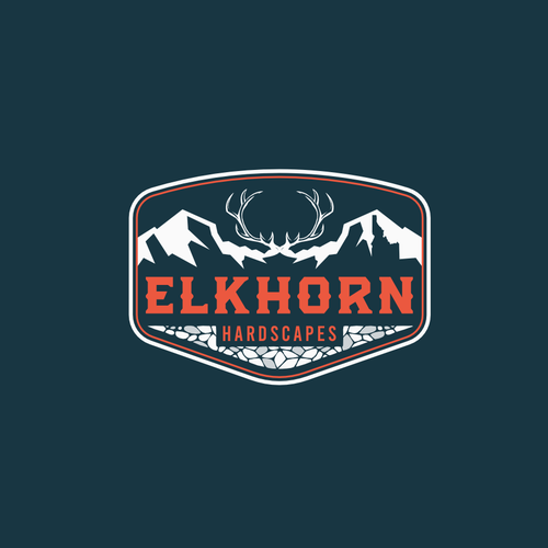 Mountain brand with the title 'Elkhorn Hardscape © 2023'