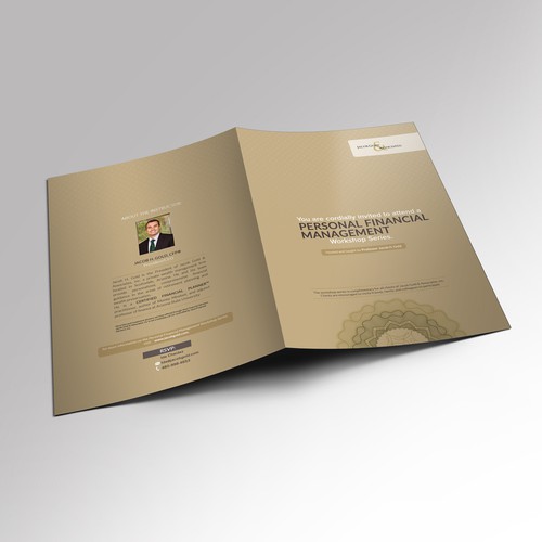 Workshop design with the title 'Personal Financial Management - brochure'