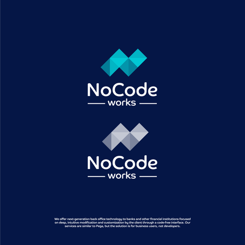 Bank design with the title 'NoCode works '