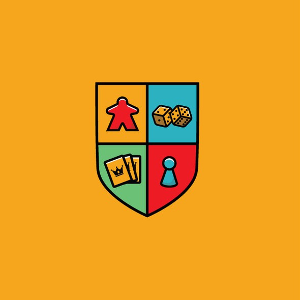 Game logo with the title 'The Meeple's academy'