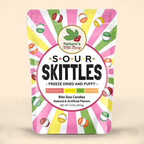 Funny packaging with the title 'Modern, fun package design concept for sour candies'
