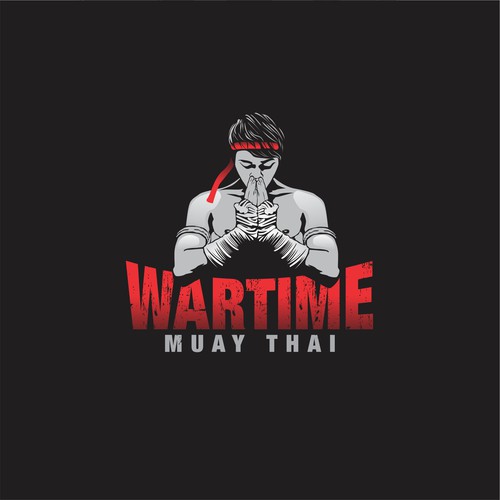 Muay thai logo with the title 'logo for wartime muay thai'
