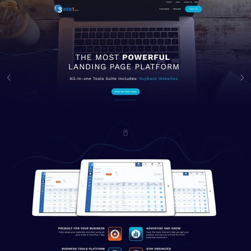 Bootstrap website with the title 'Contest entry for 3web1.com'