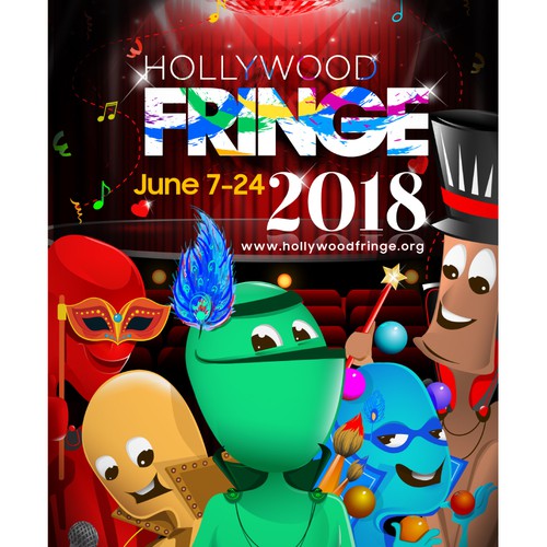 Flyer artwork with the title 'Poster for Hollywood Fringe 2018'