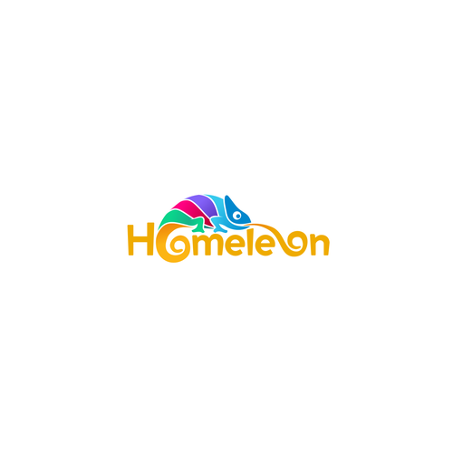 Chameleon logo with the title 'Simple and Playful logo'