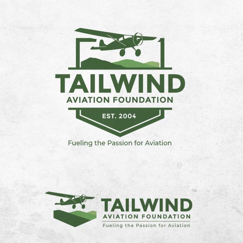 Aviation brand with the title 'Tailwind aviation foundation logo'