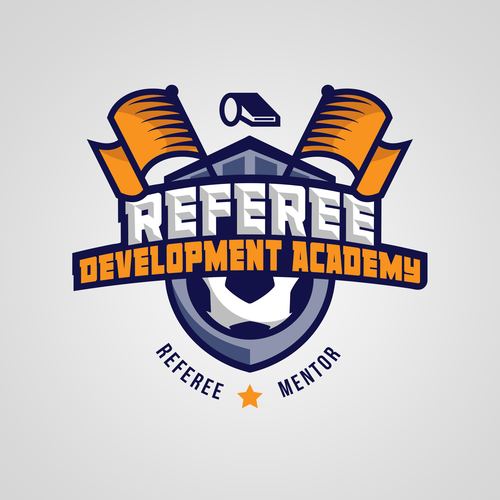 Football logo with the title 'sports logo design'