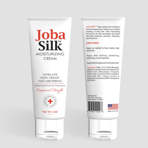 Pharmaceutical packaging with the title 'Joba Silk'