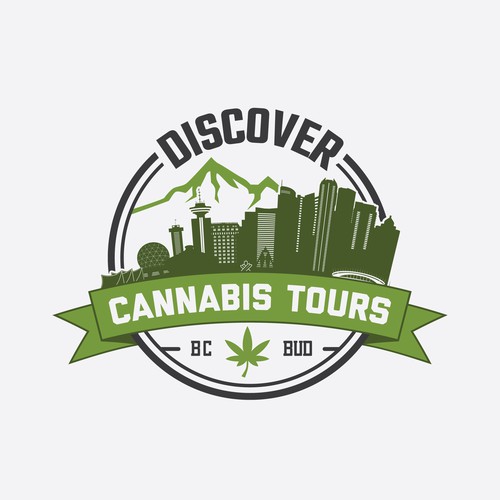 Tour logo with the title 'Discover Cannabis Tours'
