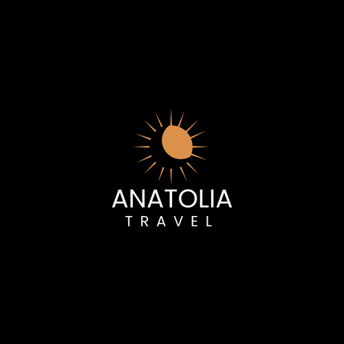 Negative space design with the title 'antalia travel'