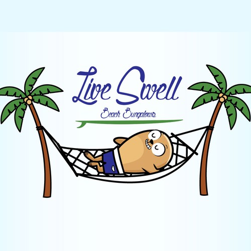 Seal design with the title 'Live Swell Seal Mascot'