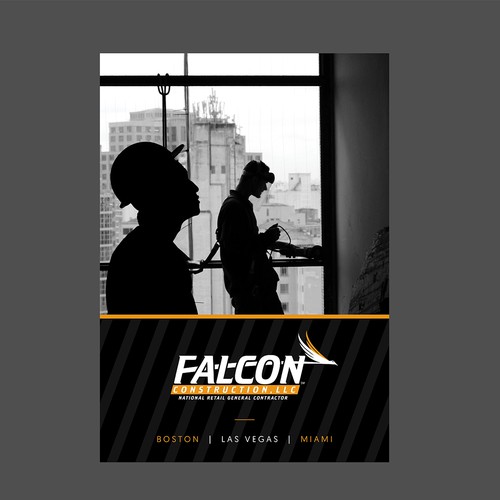 Construction design with the title 'Portfolio Brochure'