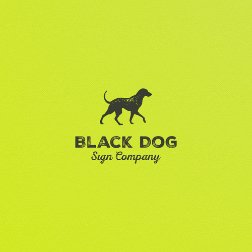 Crisp logo with the title 'Black Dog Sign Company'