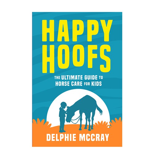 Kids book cover with the title 'Happy hoofs'