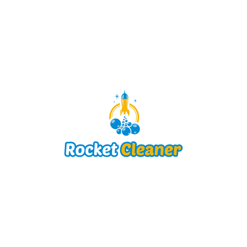 Foam logo with the title 'Logo for Rocket Cleaner'