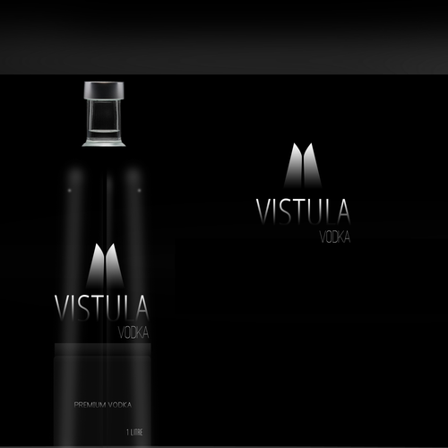 Vodka packaging with the title 'Vistula Brand Bottle '