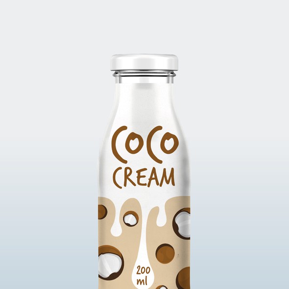 Smoothie label with the title 'Coco Cream Label'