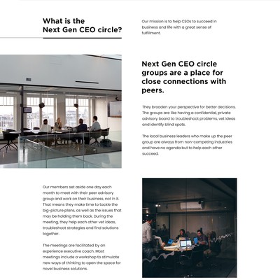 Minimalist website for Next Generation CEO circle