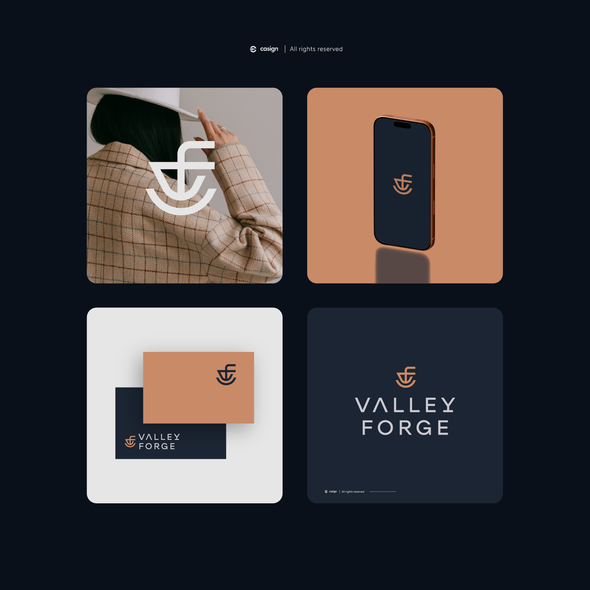 Monogram design with the title 'Valley Forge'